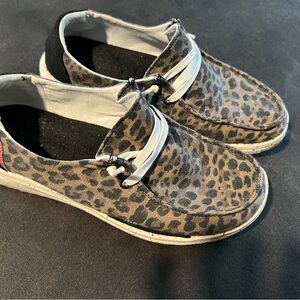 Hey Dude Leopard Print Shoes